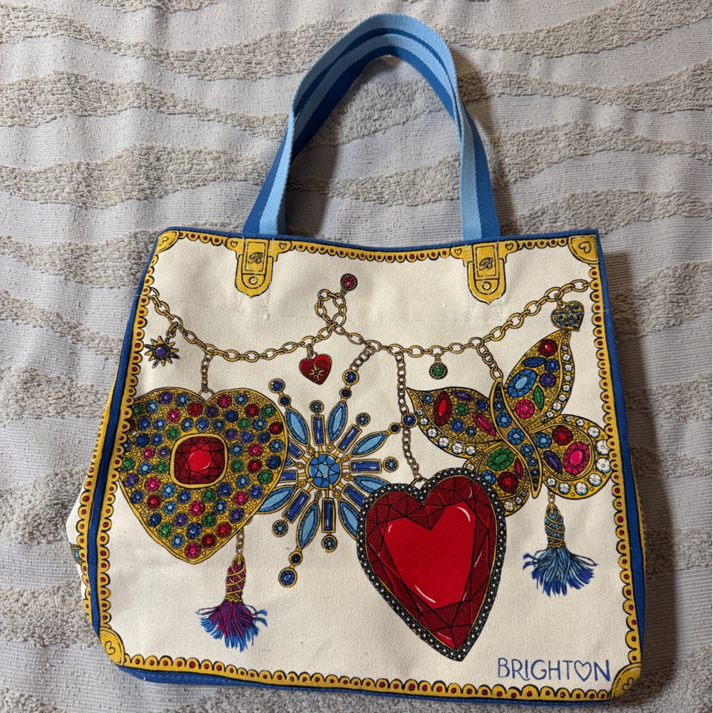 Brighton Tote Bag, Glittering Love, Vibrant Color Scheme, Like New Condition - Picture 4 of 16